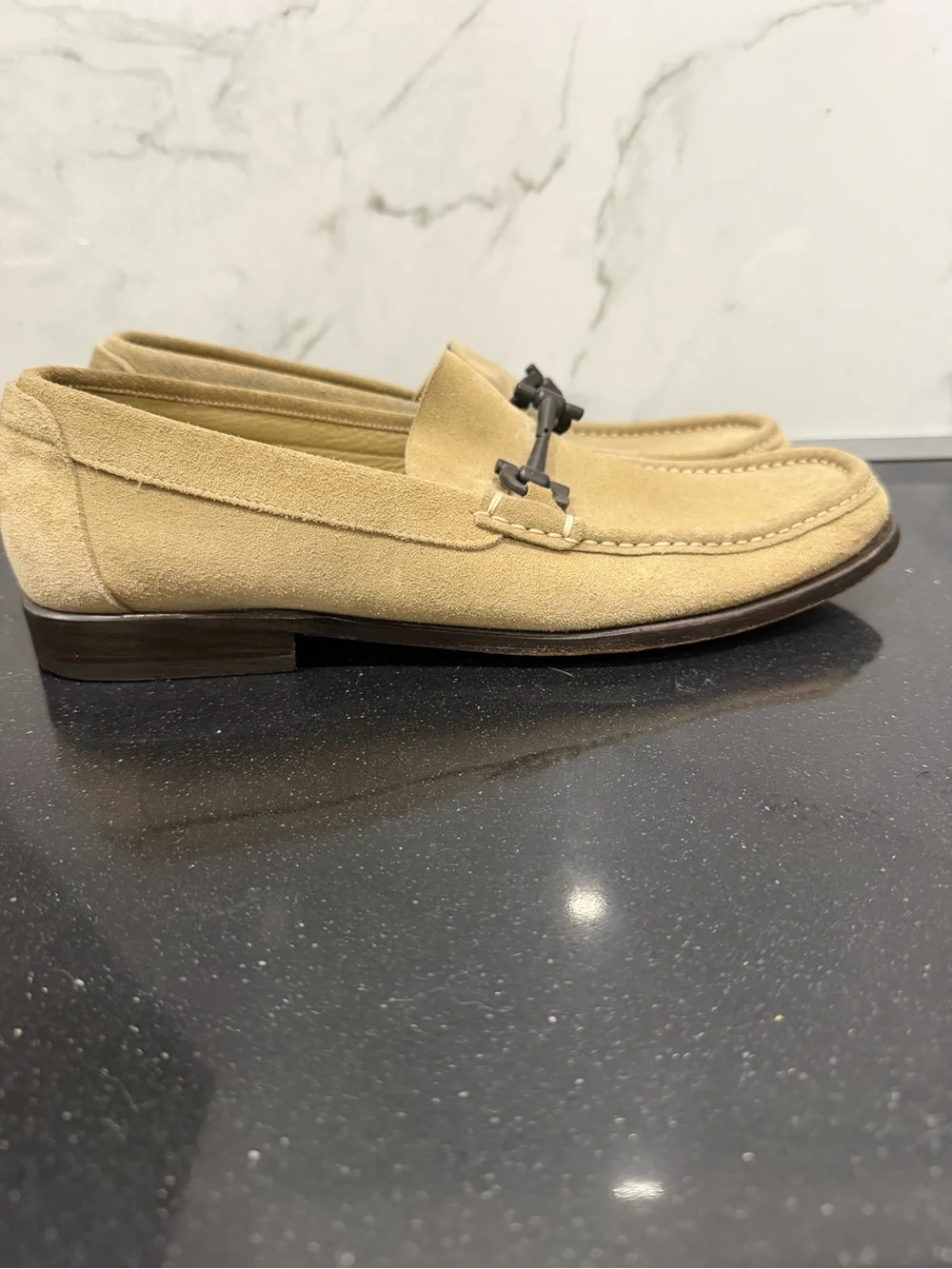 Salvatore Ferragamo men’s shoes horse bit suede Loafers size 10.5